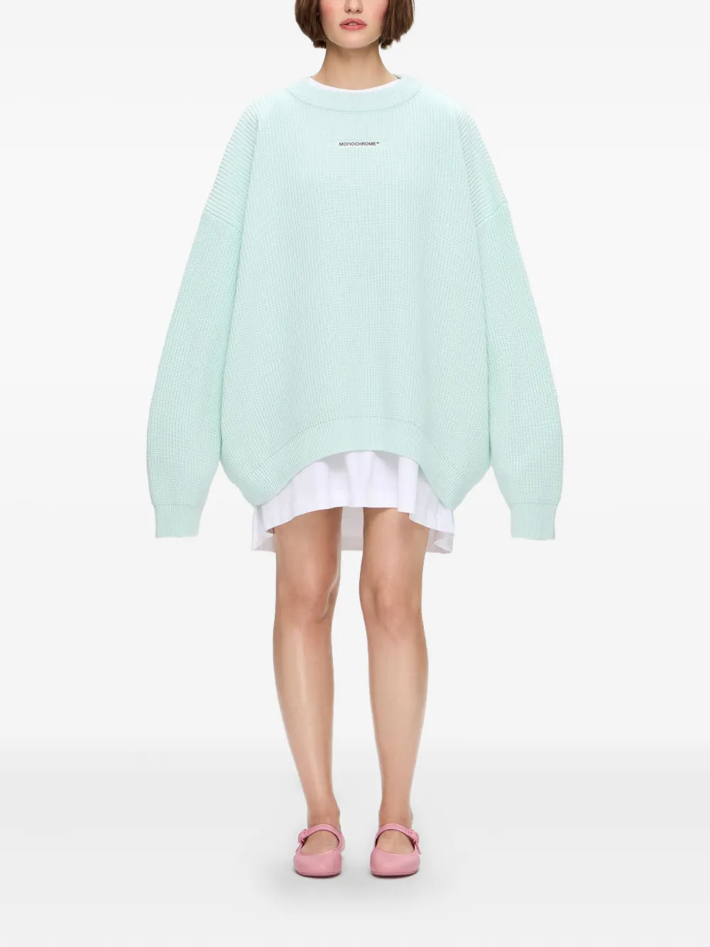 MONOCHROME ribbed crew-neck sweater | Knitted Sweaters | Image 2