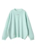 MONOCHROME ribbed crew-neck sweater - Green