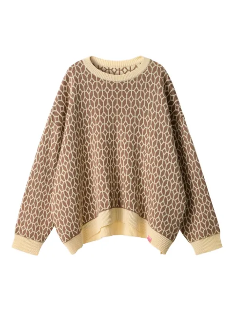 MONOCHROME geometric-pattern sweater