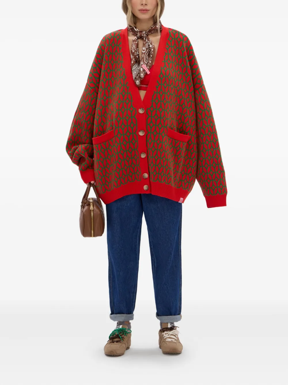 MONOCHROME geometric-pattern cardigan | Cardigans | Image 2