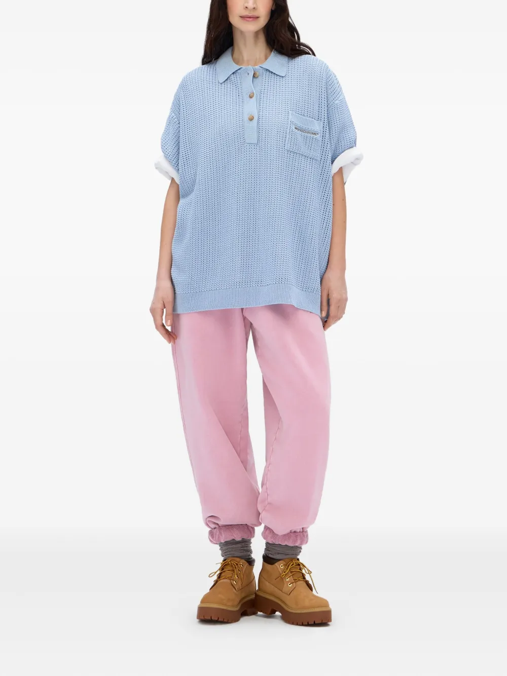 MONOCHROME open-knit polo shirt | Women | Image 2
