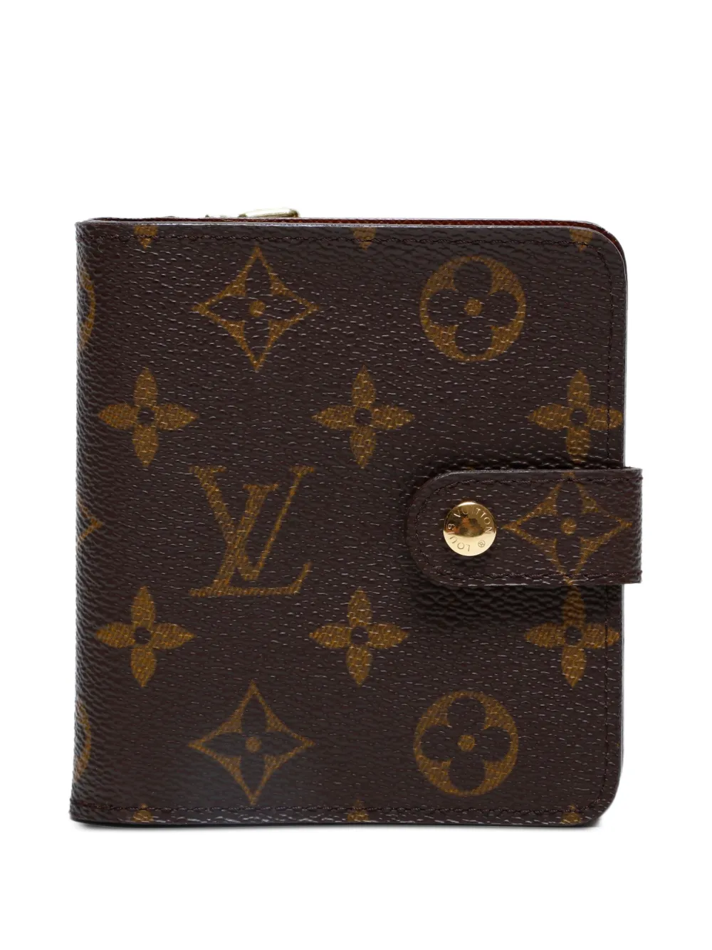 Louis Vuitton Pre-Owned 2003 モノグラム コンパクト ファスナー財布 - ブラウン Louis Vuitton Pre-Owned 2003 モノグラム コンパクト ファスナー財布 - ブラウン