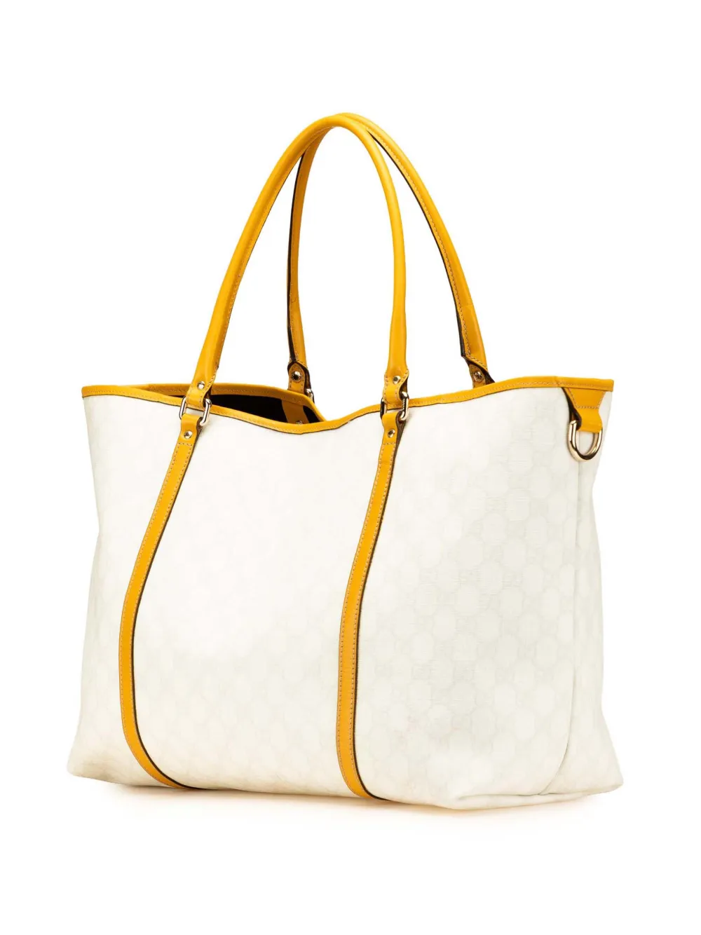 Pre-owned Gucci 2000-2015 Medium Gg Supreme Joy Tote Bag In White