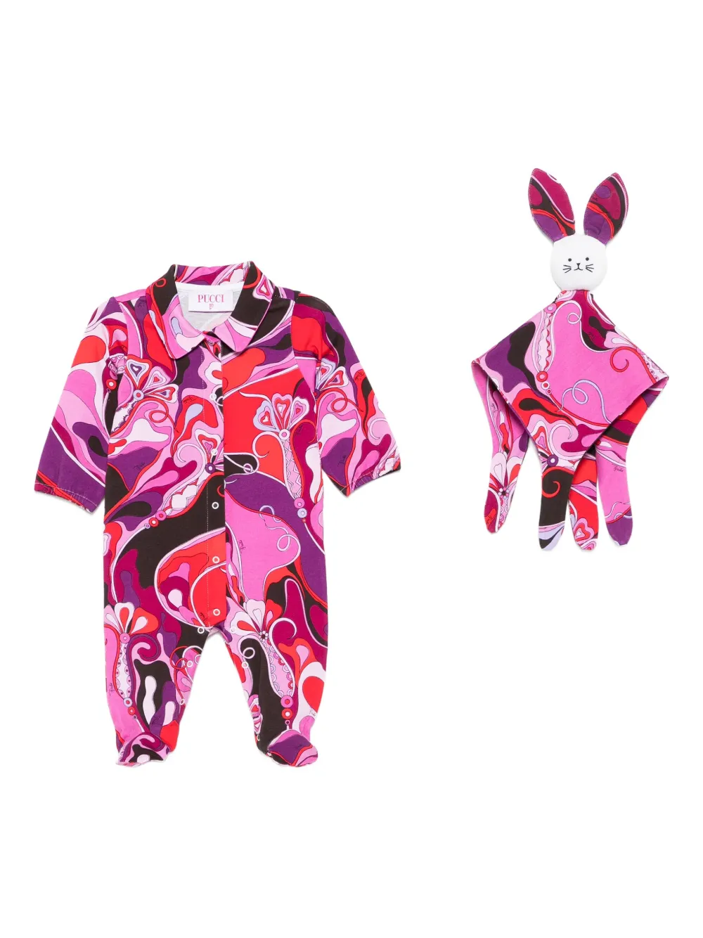PUCCI Junior Romper met abstracte print Roze