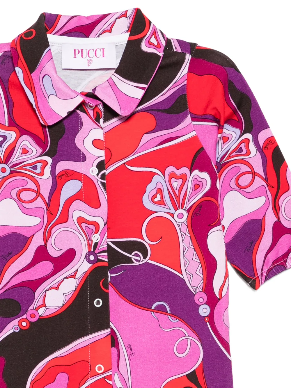 PUCCI Junior Romper met abstracte print Roze