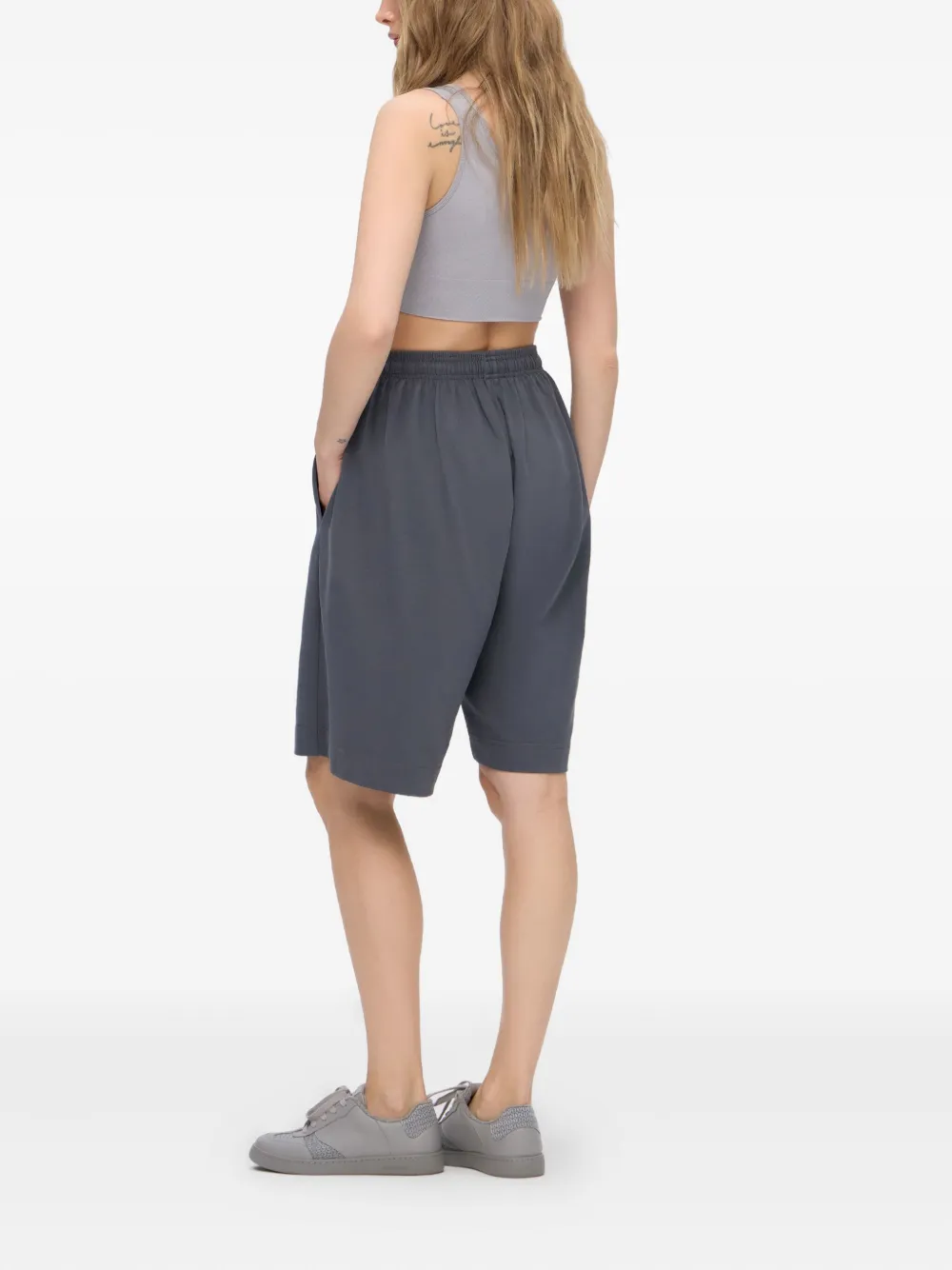 MONOCHROME Katoenen shorts met elastische tailleband Grijs