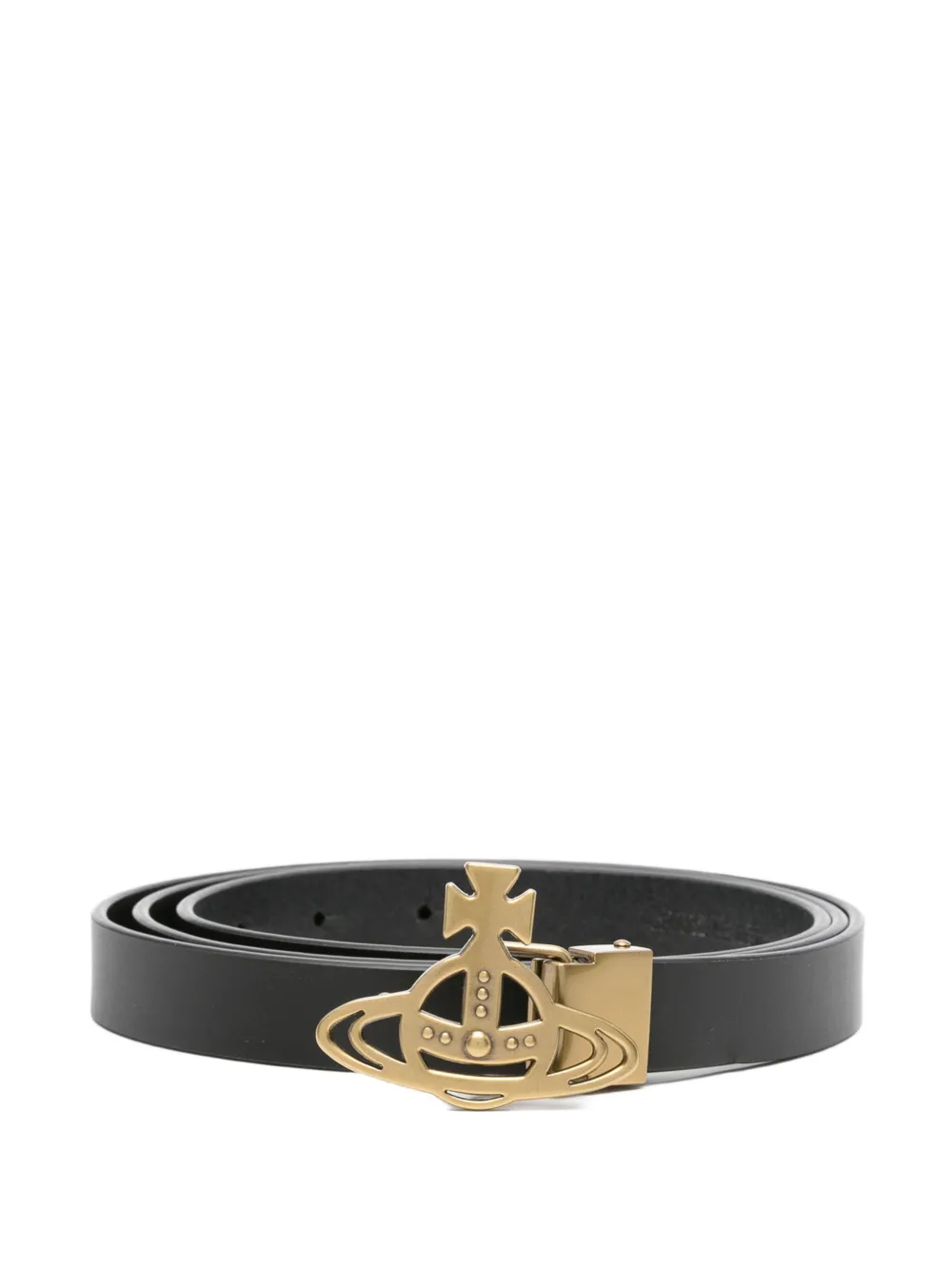 Vivienne Westwood Line Orb-buckle belt Zwart