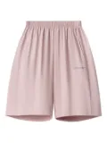 MONOCHROME elastic-waistband cotton shorts - Pink