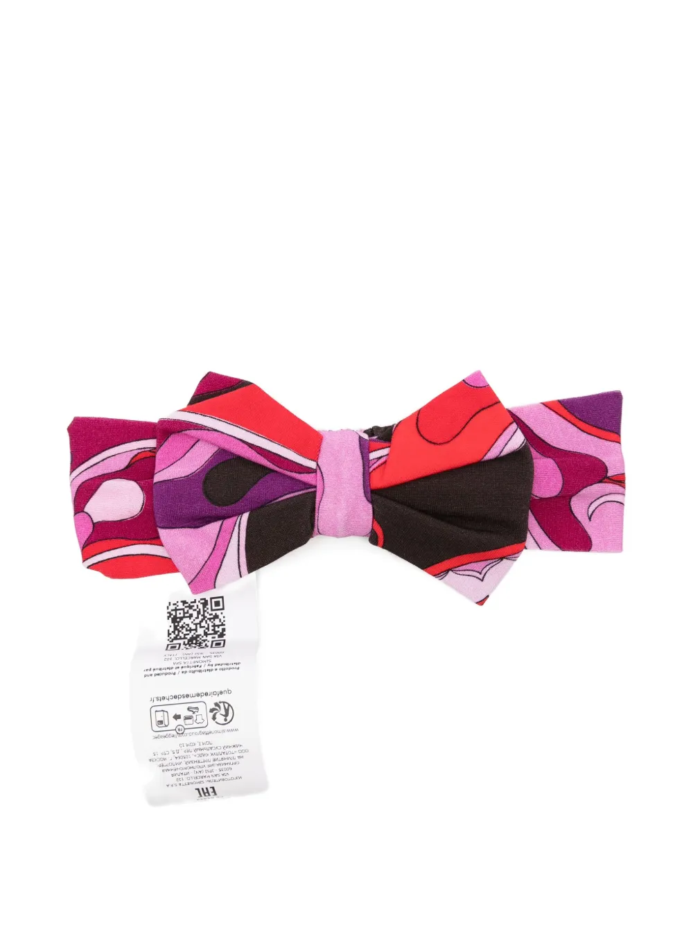 PUCCI Junior bow printed headband Roze