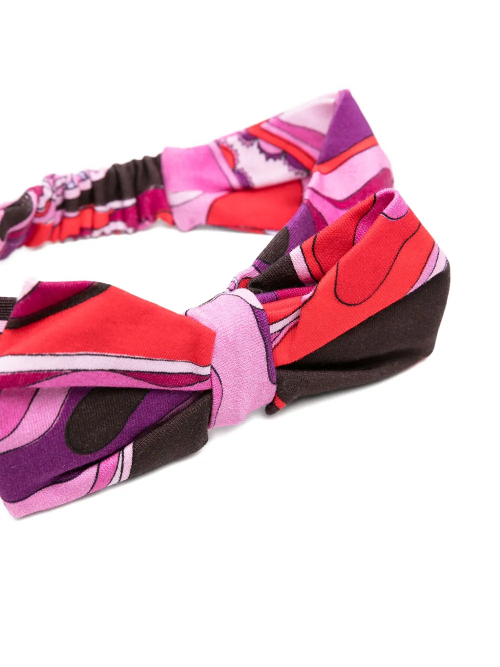 PUCCI Junior bow printed headband Roze