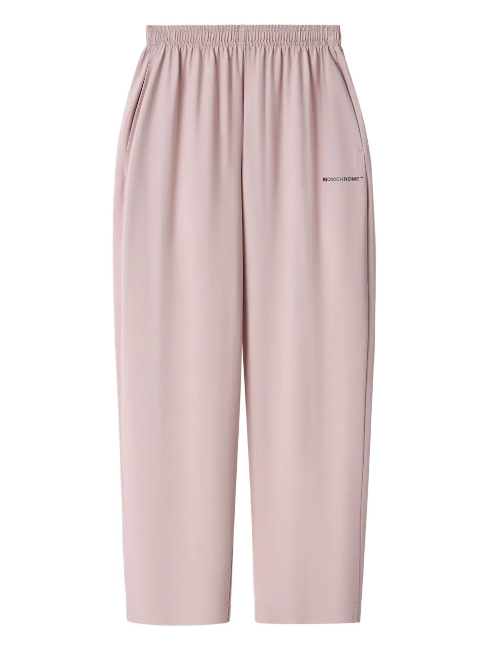 Monochrome Elastic-waistband Cotton Track Pants In Pink
