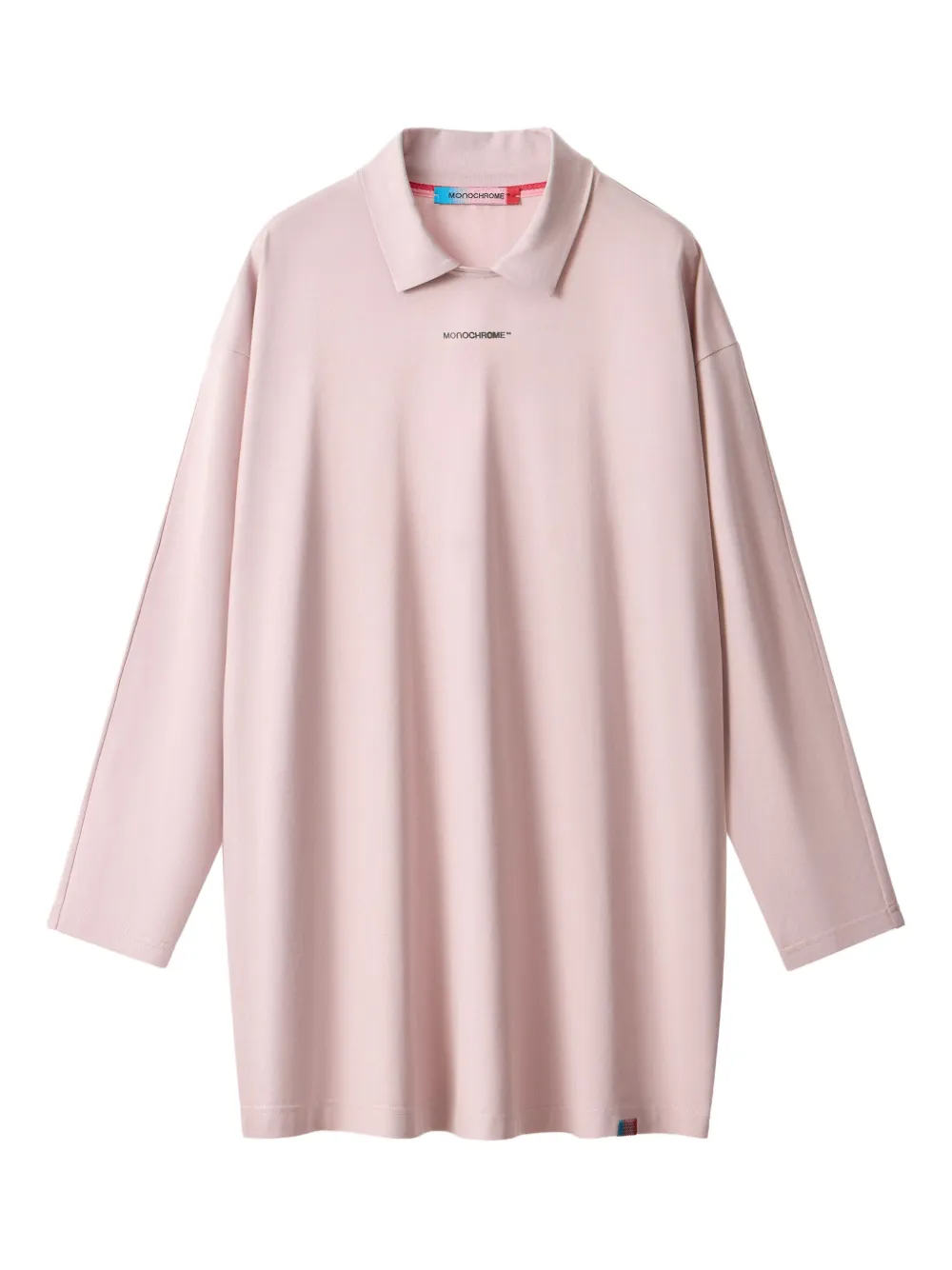 MONOCHROME polo-collar long-sleeve T-shirt | Pink | Image 1