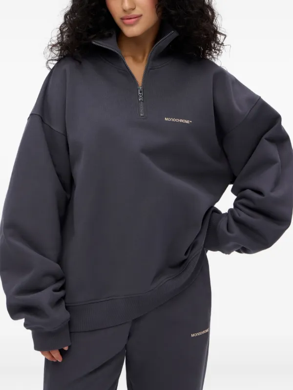 Half Zip Pullover Women's Zipper Sweatshirt No Hood Women's