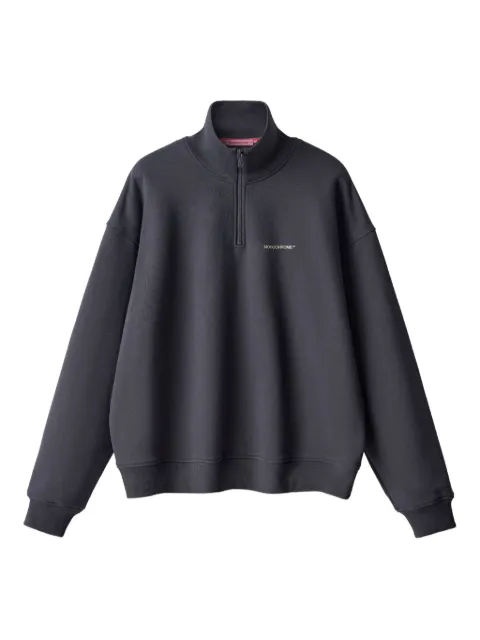 MONOCHROME half-zip high-neck sweatshirt