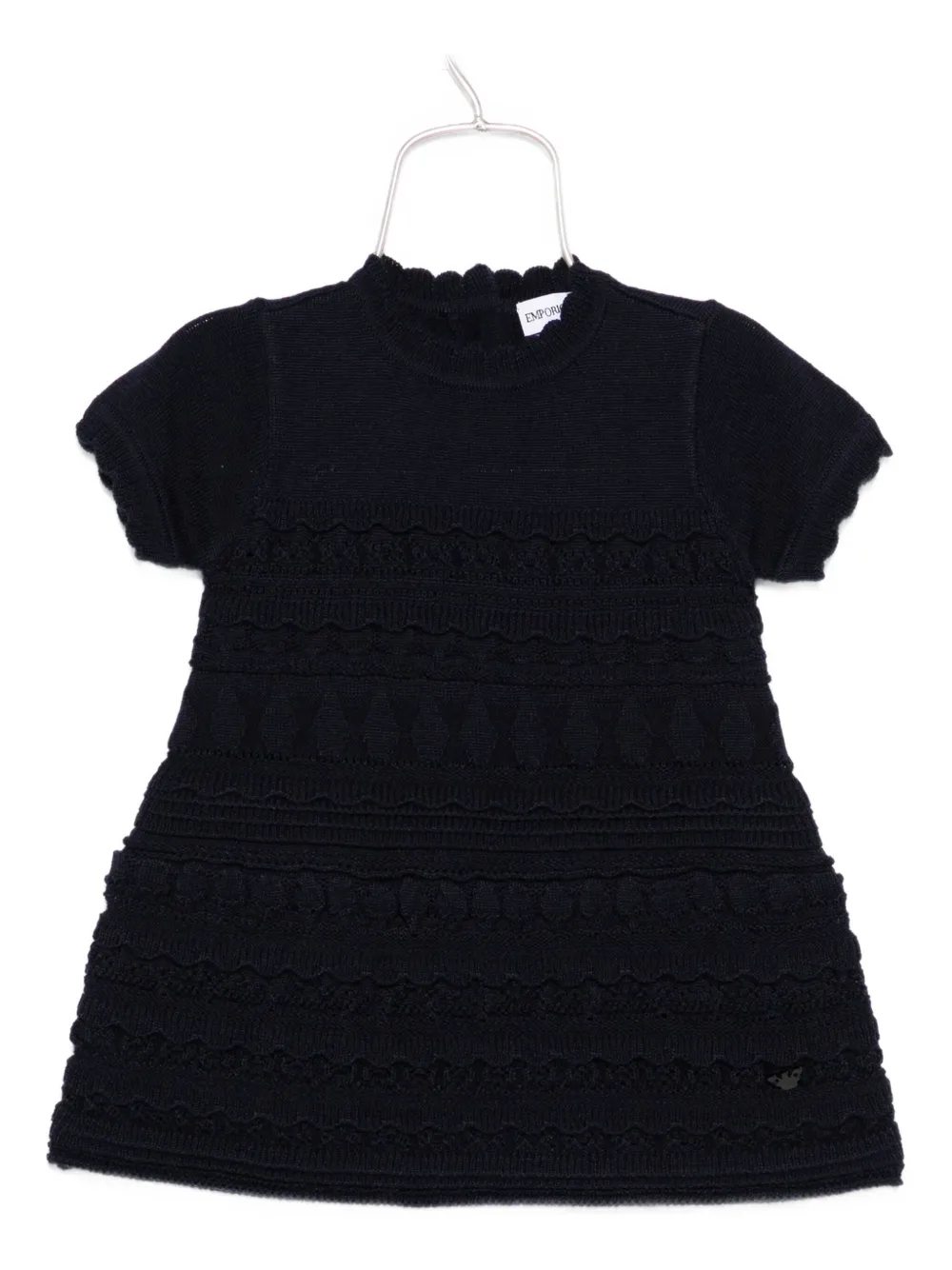 Emporio Ar i Kids knitted dress Blauw