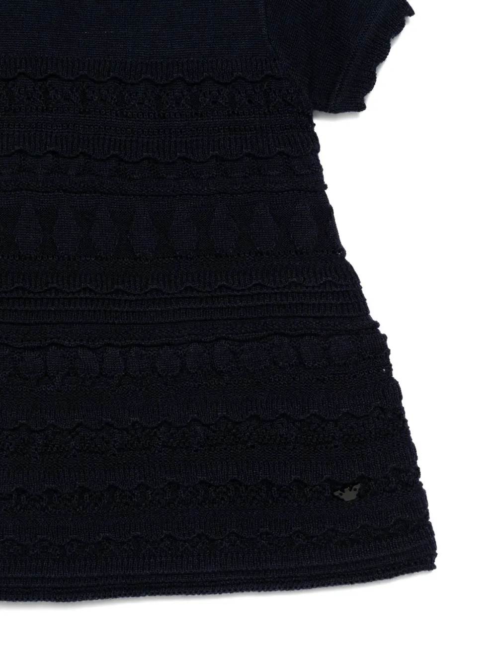 Emporio Armani Kids knitted dress Blauw