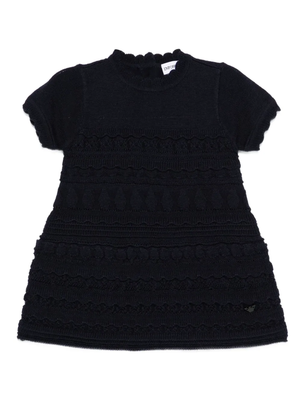 Emporio Ar i Kids knitted dress Blauw
