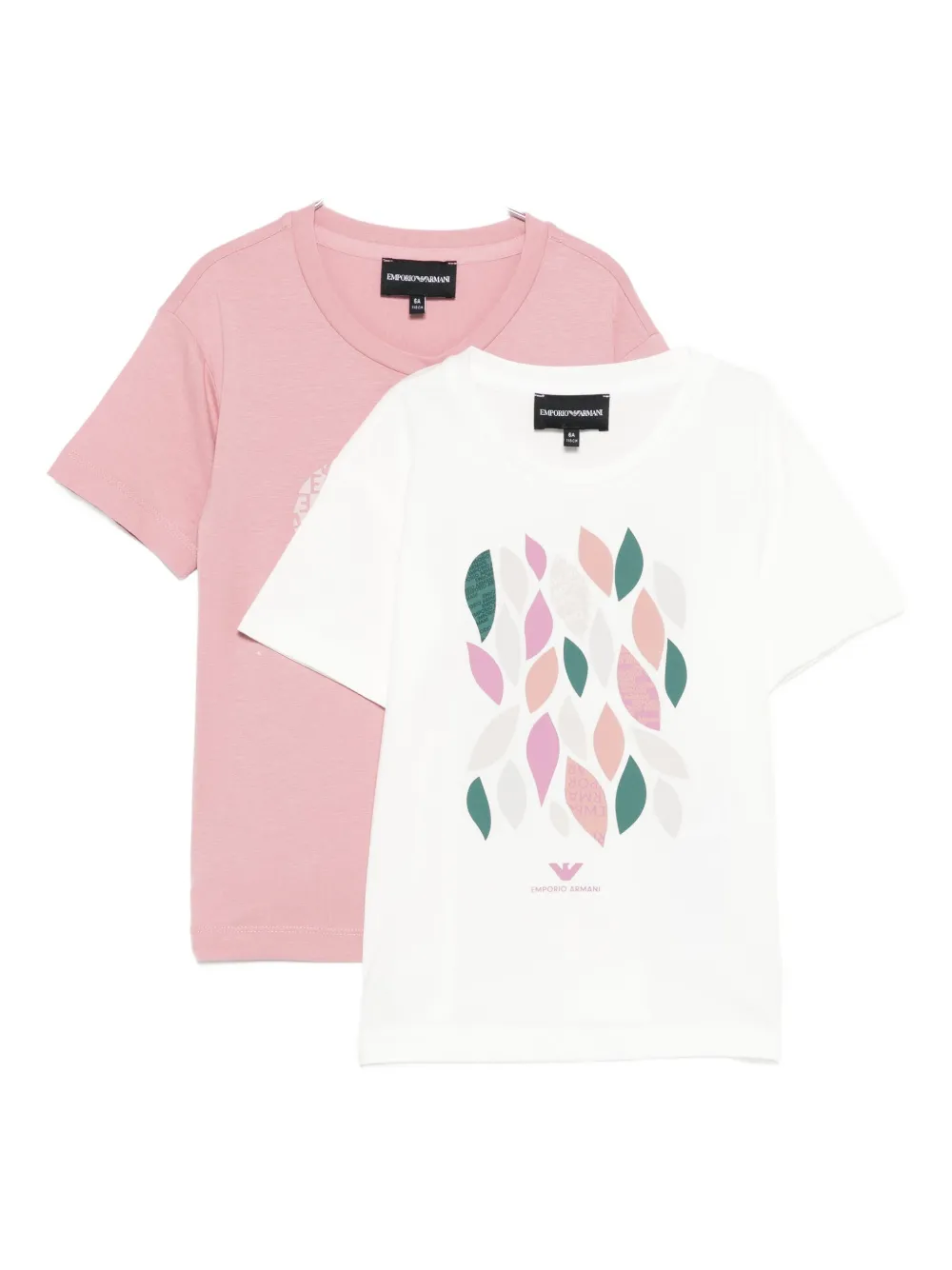 Emporio Ar i Kids heart-print T-shirt (pack of two) Wit