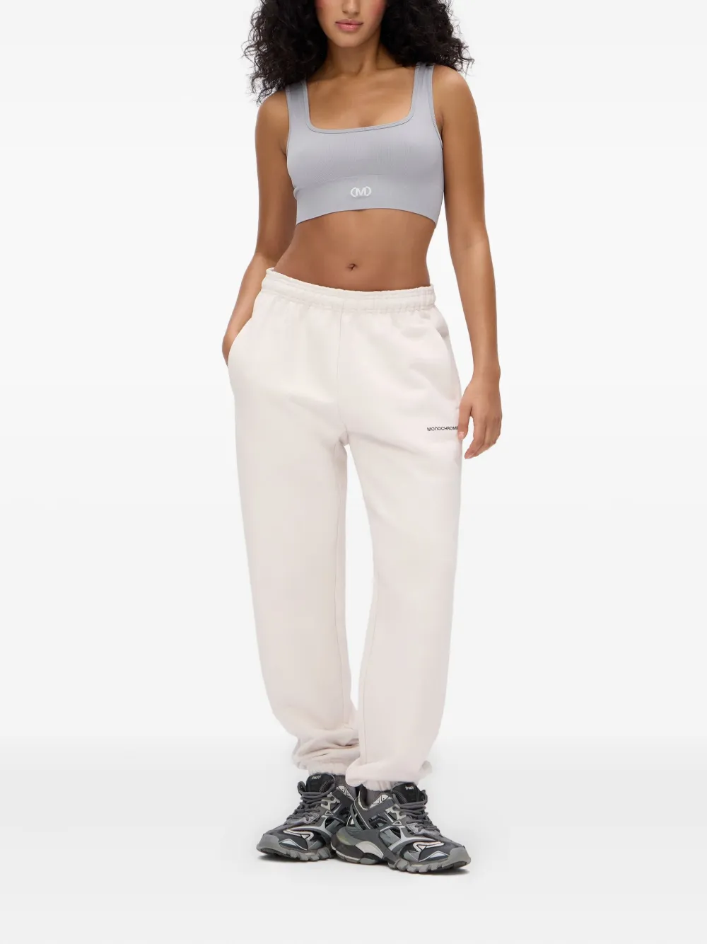 Monochrome Elastic-cuffed Track Pants In Neutral