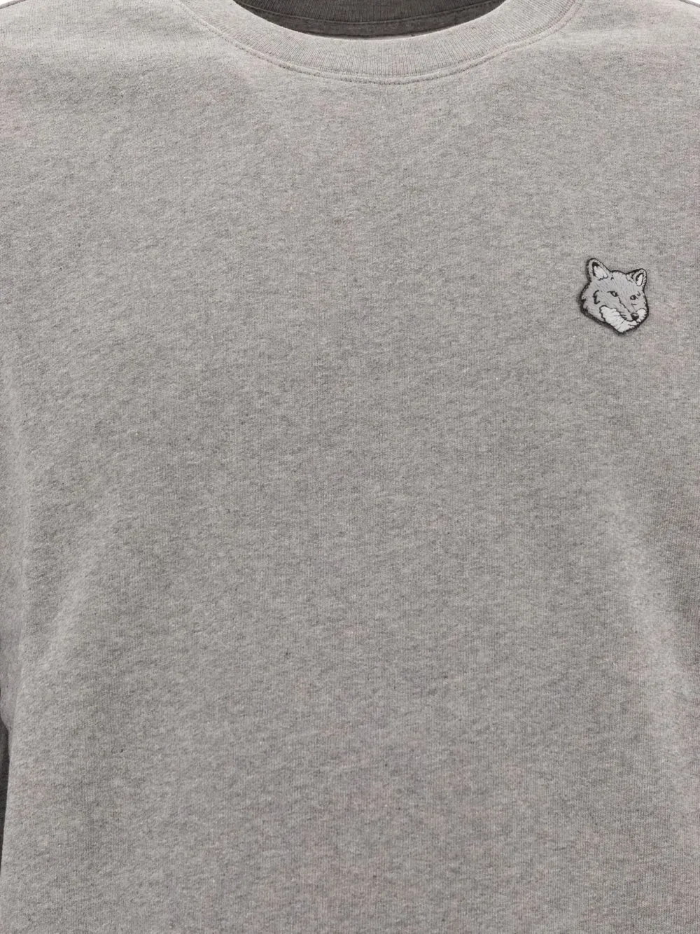 Maison Kitsuné Sweater met geborduurde vossenpatch Grijs