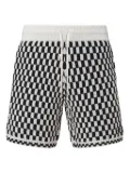 AMIRI checkered knit shorts - Black