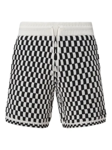 AMIRI shorts tejidos con motivo de cuadros