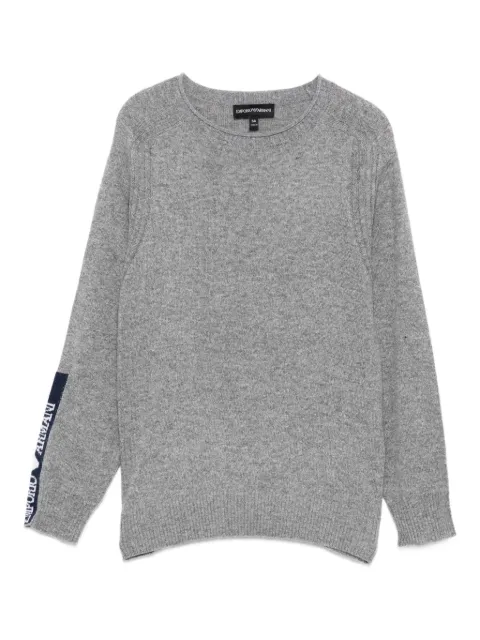 Emporio Armani Kids Suéter de lã com detalhe de logo