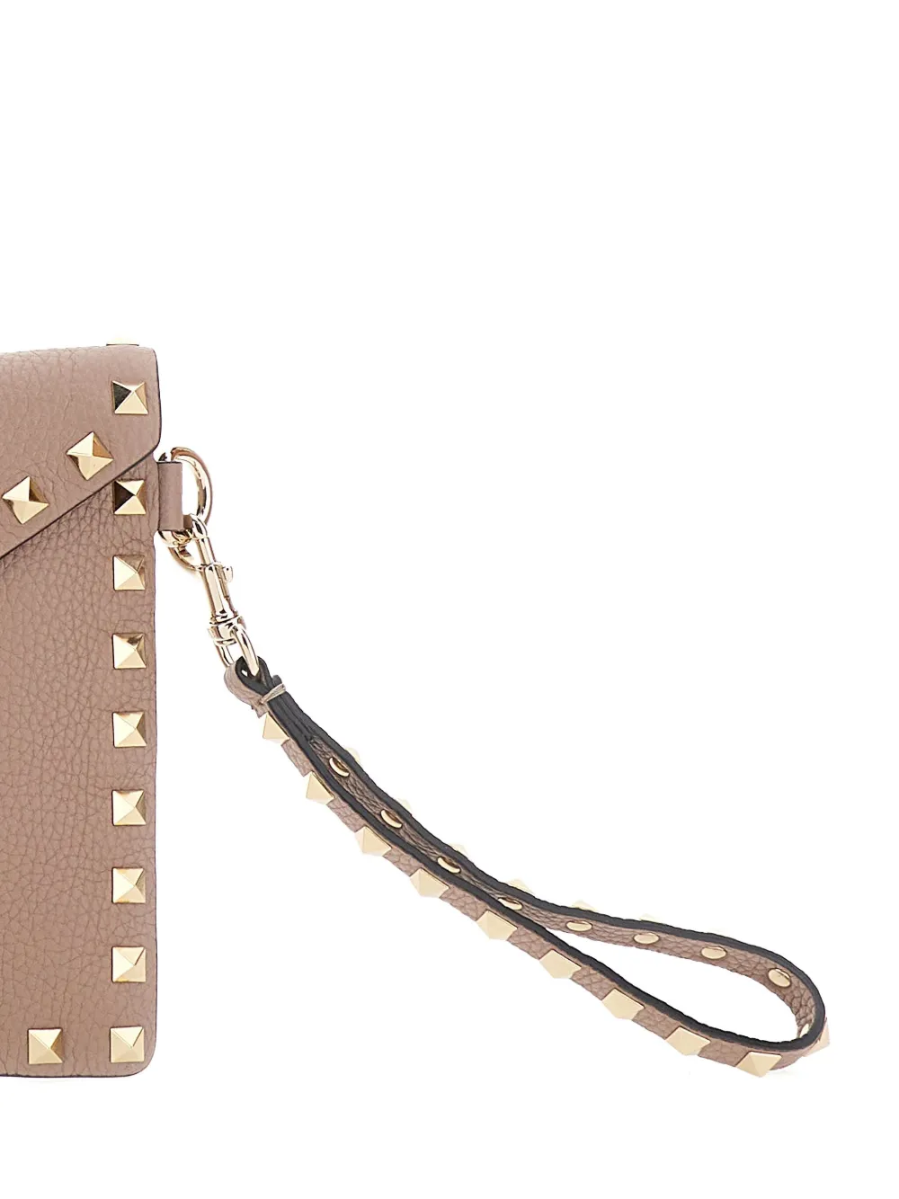 Valentino Garavani Rockstud envelop buidel met studs Beige