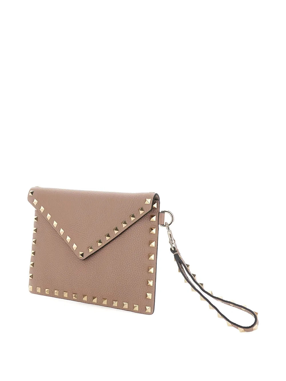 Valentino Garavani Rockstud envelop buidel met studs Beige