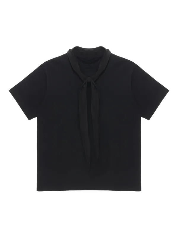 Carven Pussy-bow Oversized T-shirt in Black
