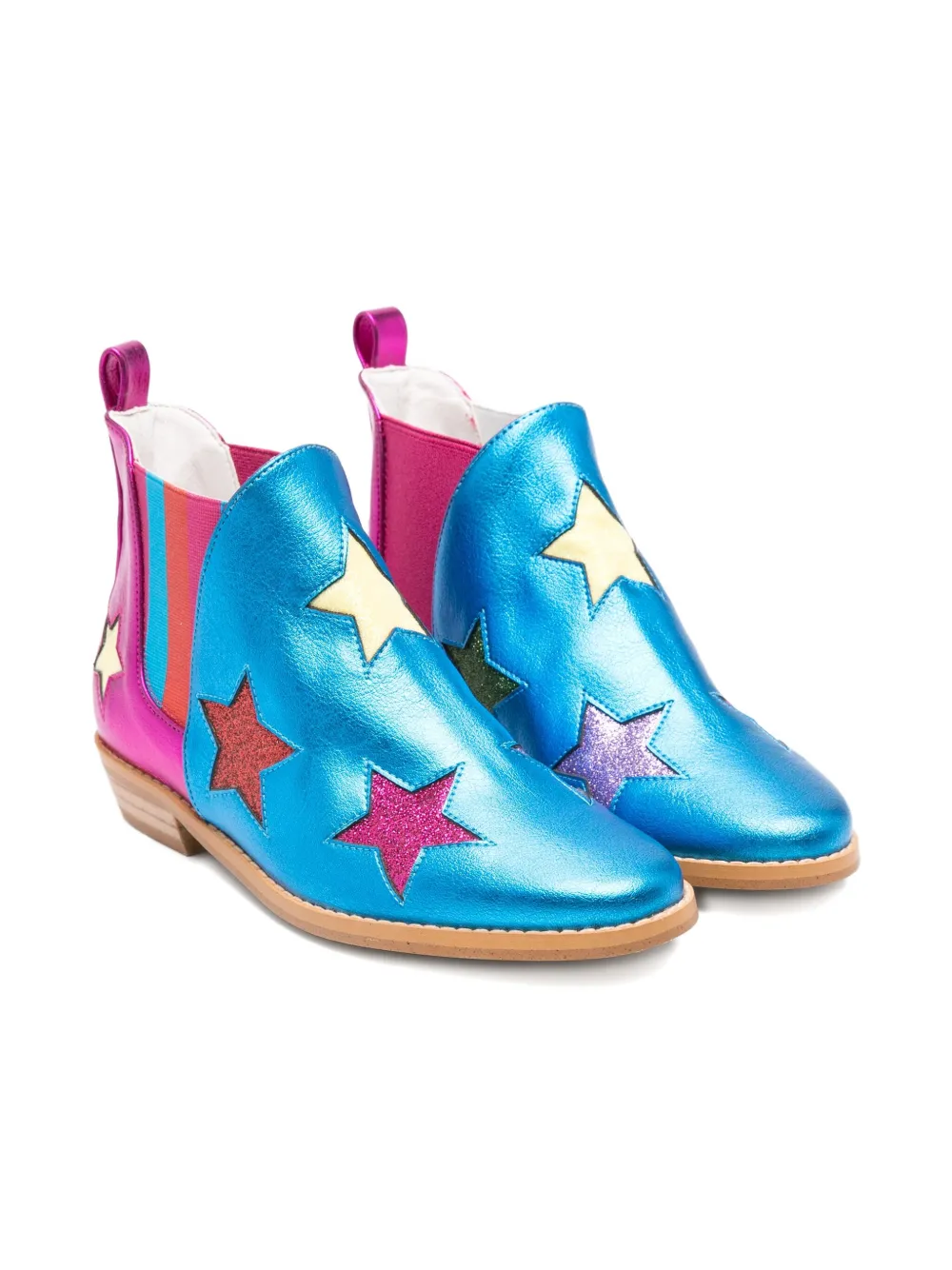 Stella McCartney Kids star-embellished ankle boots | Blue | Image 1