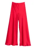 Norma Kamali Elephant bias-cut wide-leg trousers - Red