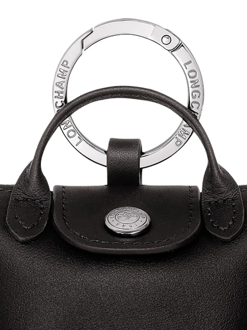 Longchamp Le Pliage sleutelhanger met AirPods hoesje Zwart