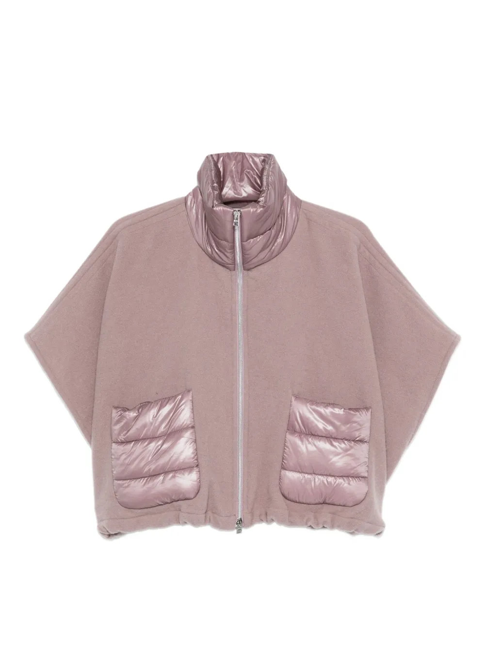Herno quilted-pocket fleece jacket Paars