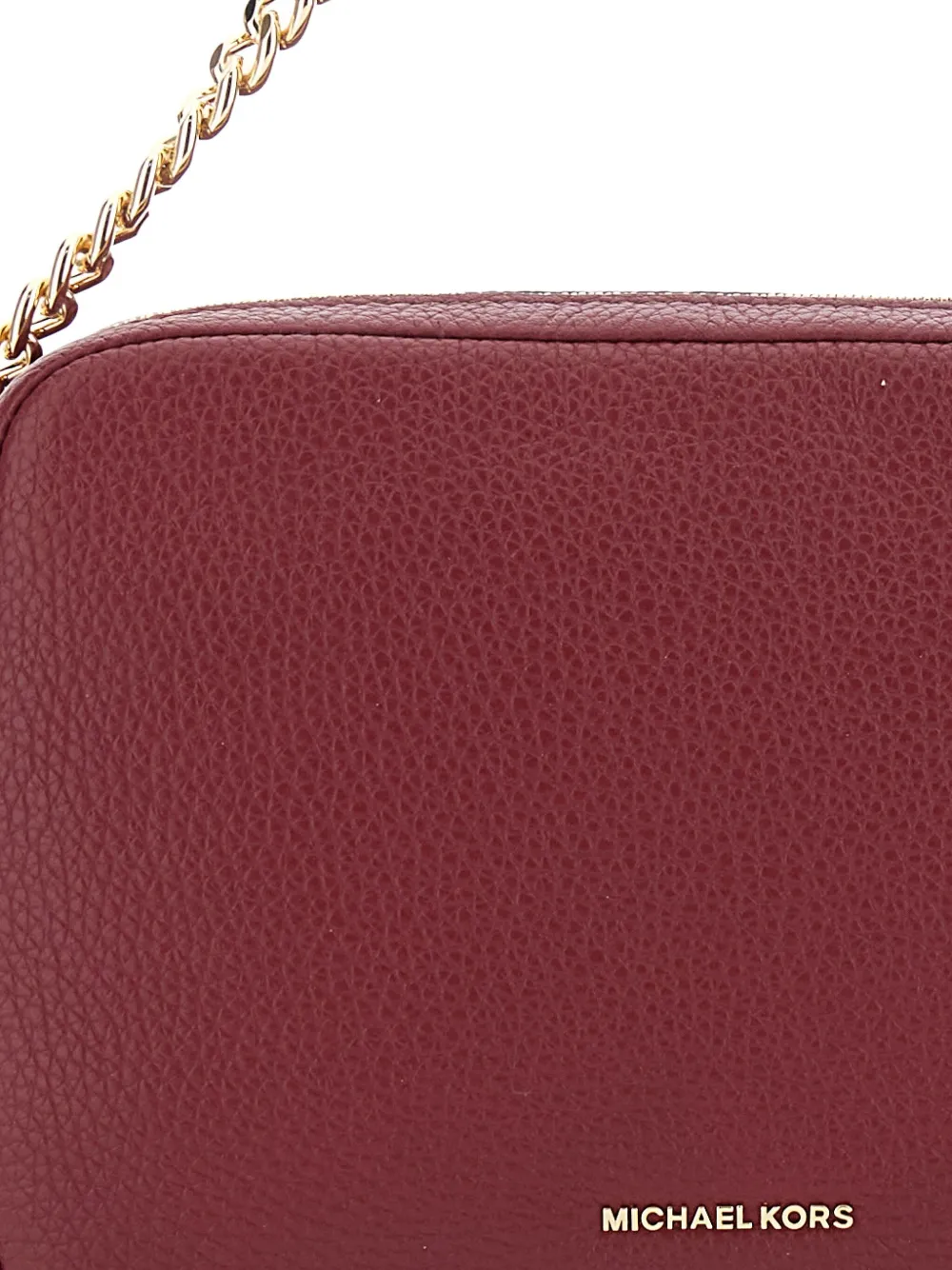 Michael Kors Bryant medium leren crossbodytas met kettinghengsel Rood