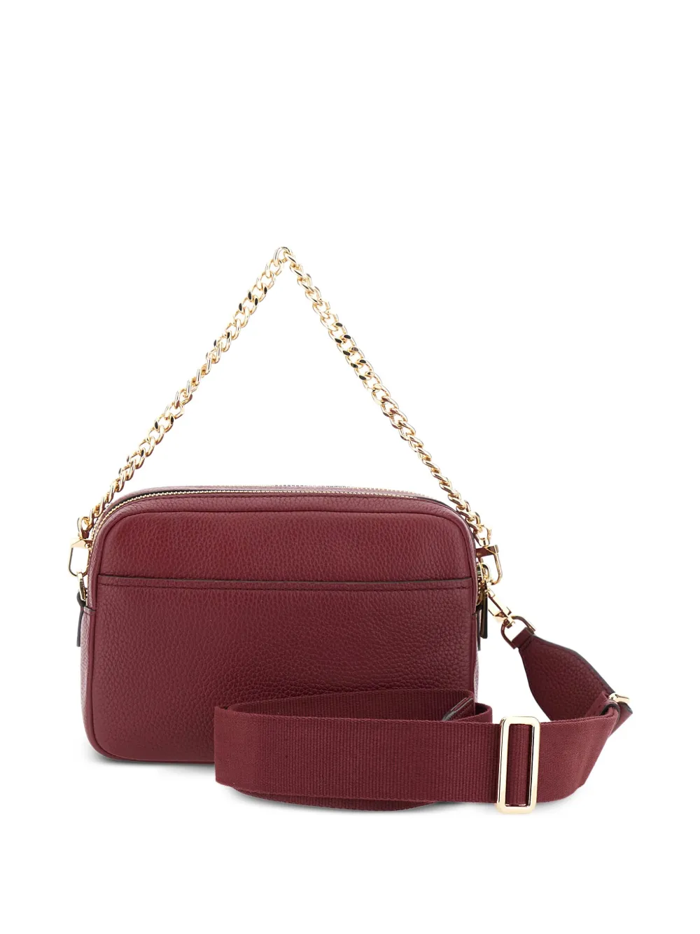 Michael Kors Bryant medium leren crossbodytas met kettinghengsel Rood
