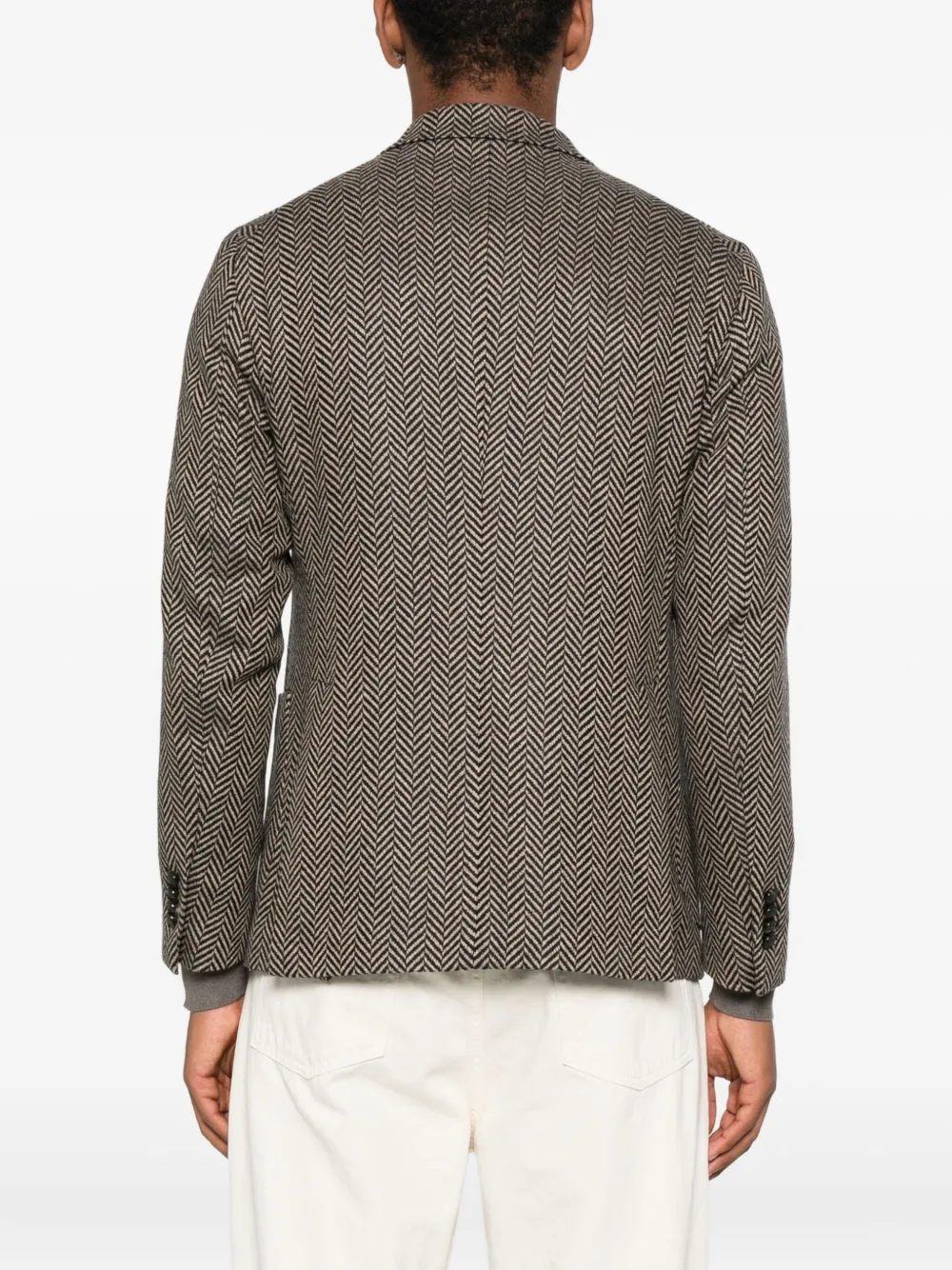 Tagliatore Blazer met visgraatpatroon Beige