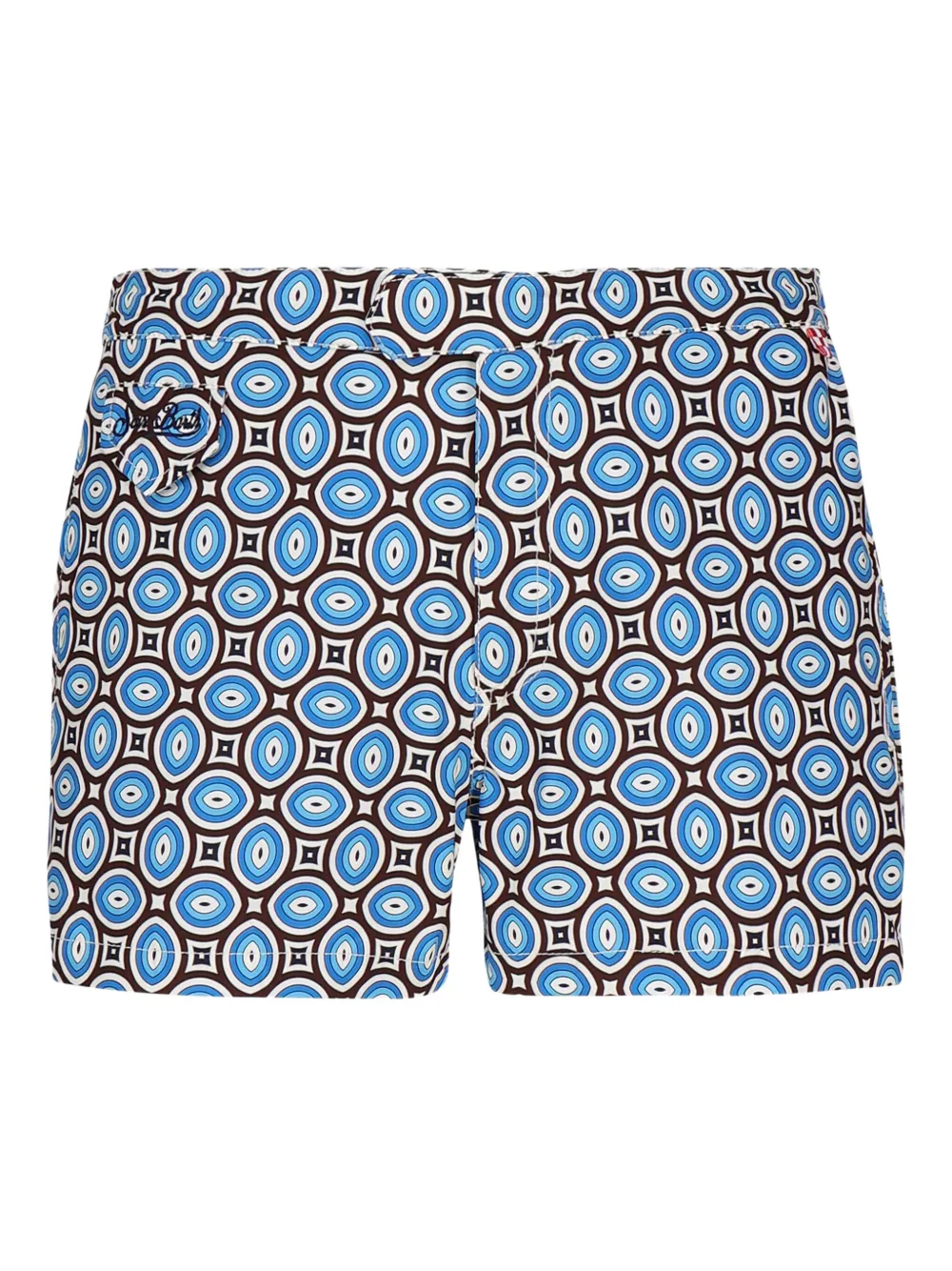 MC2 Saint Barth Harry geometric-print swim shorts Blauw