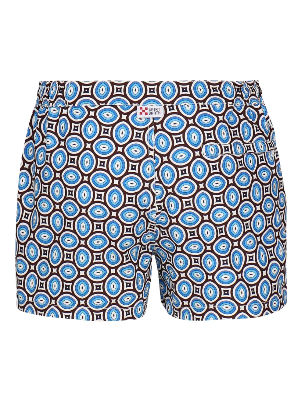MC2 Saint Barth Harry geometric-print swim shorts Blauw