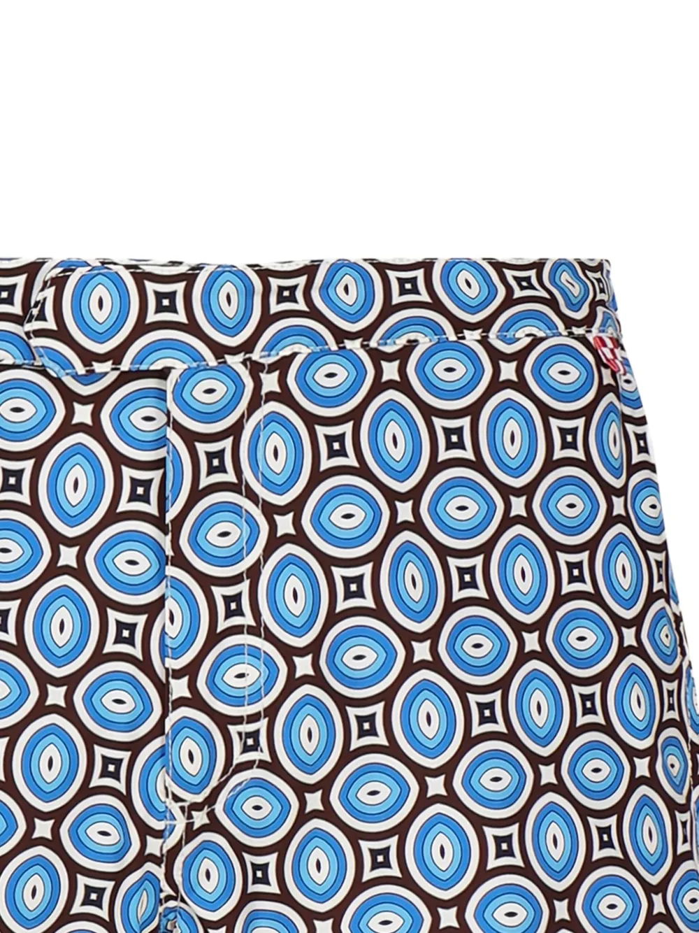 MC2 Saint Barth Harry geometric-print swim shorts Blauw