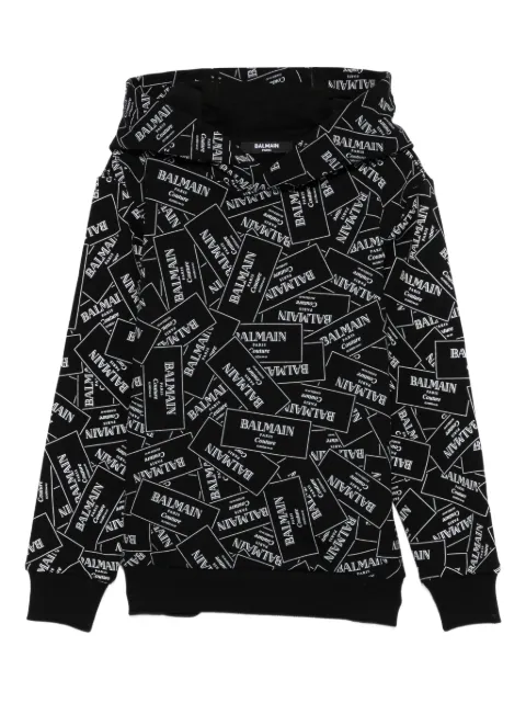 Balmain Kids logo-print hoodie