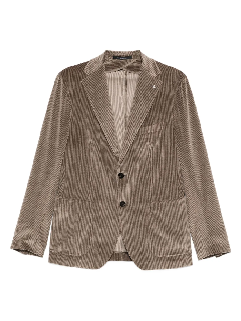 Tagliatore Ribfluwelen blazer met opgestikte zak Bruin