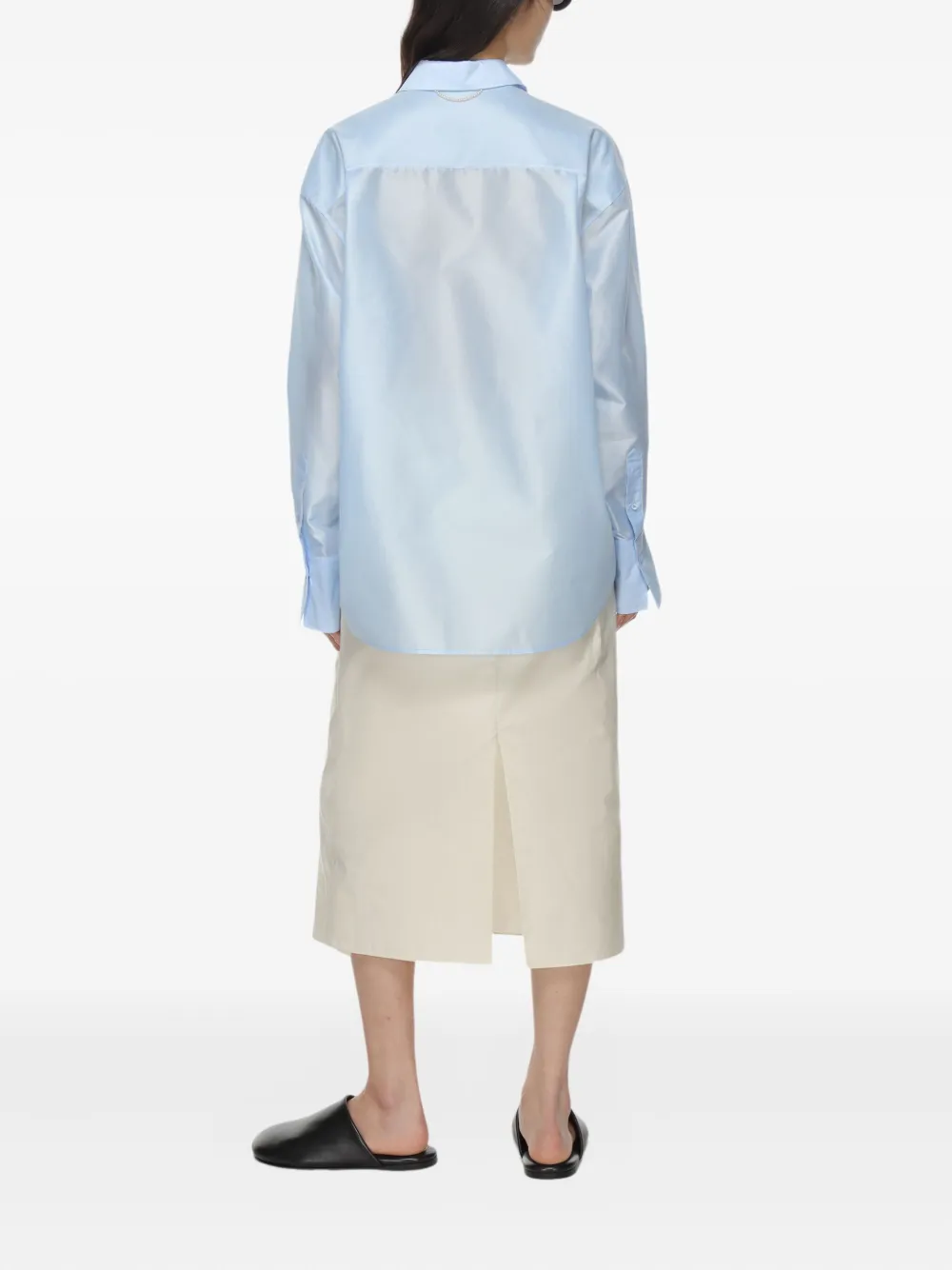 Carven Taffeta blouse Blauw