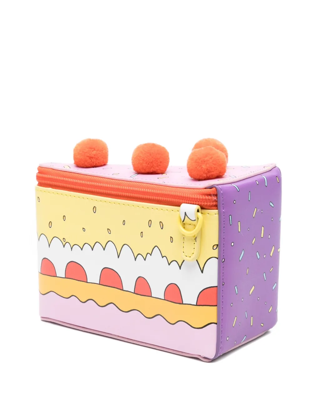 Stella McCartney Kids Tas met pompon en print 999 MULTICOLOR