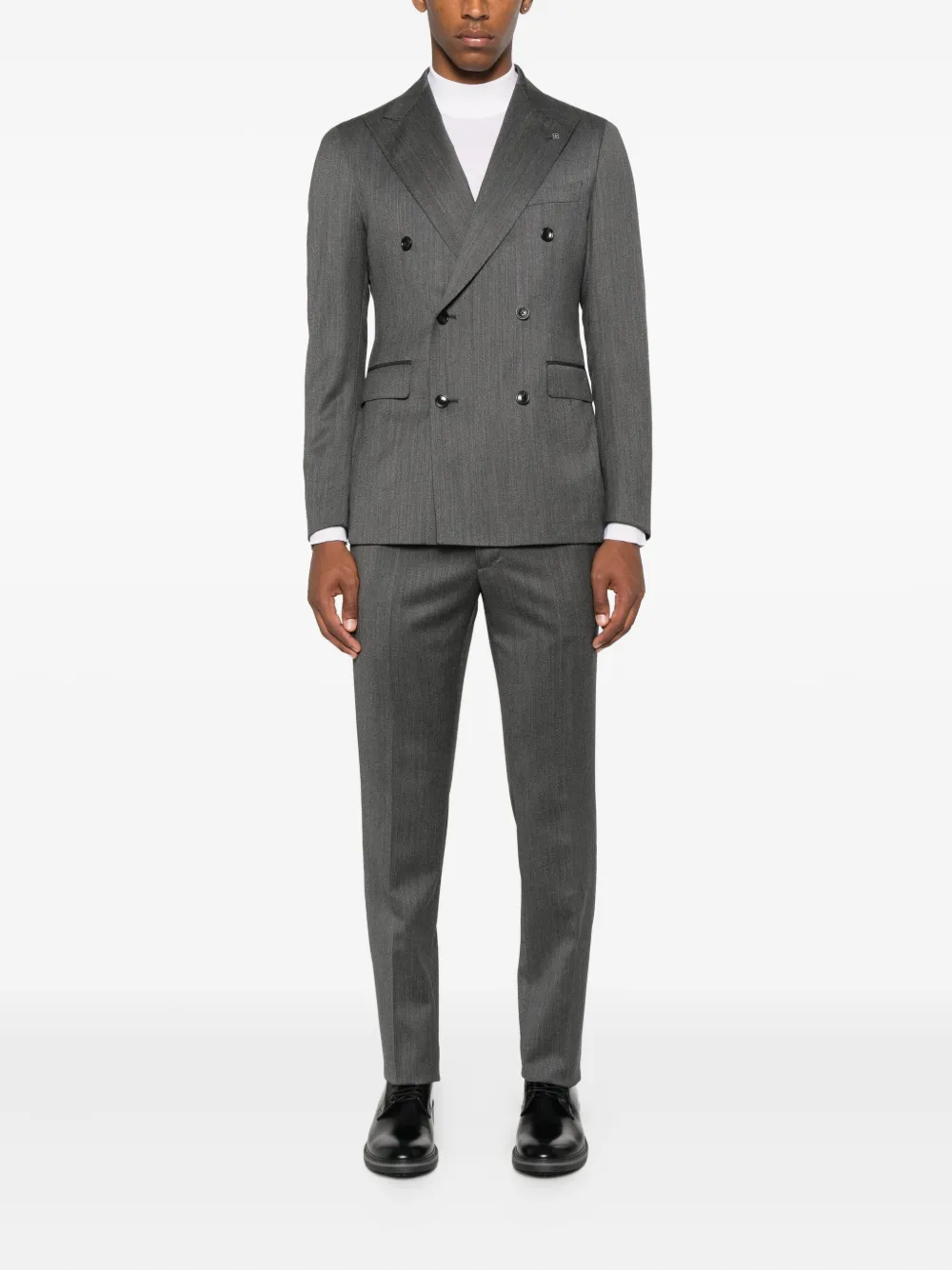 Tagliatore double-breasted tailored-trousers suit Grijs