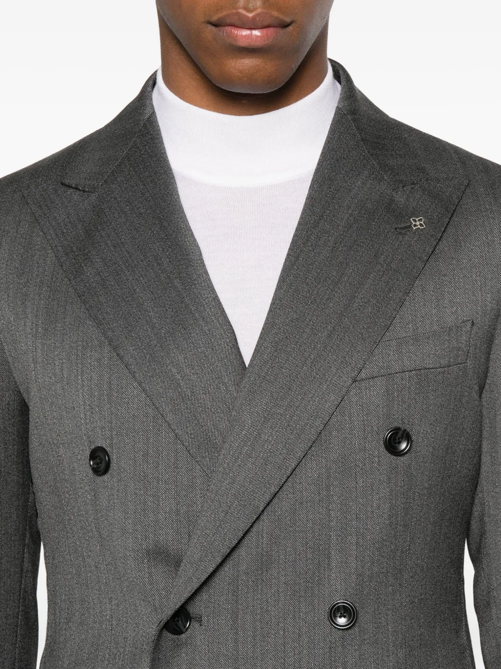 Tagliatore double-breasted tailored-trousers suit Grijs