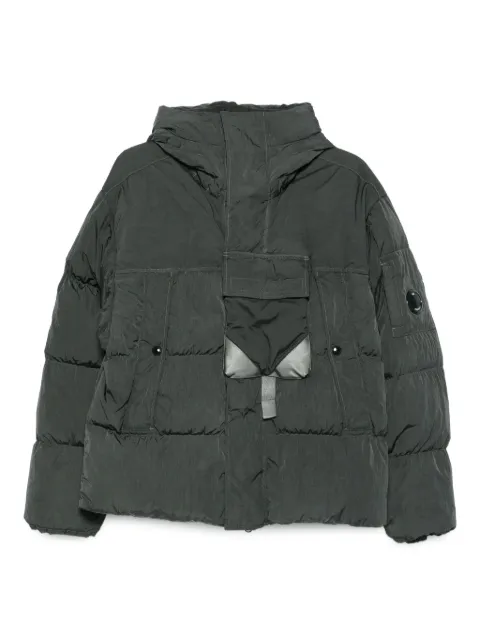 C.P. Company Lens-detail hooded puffer jacket