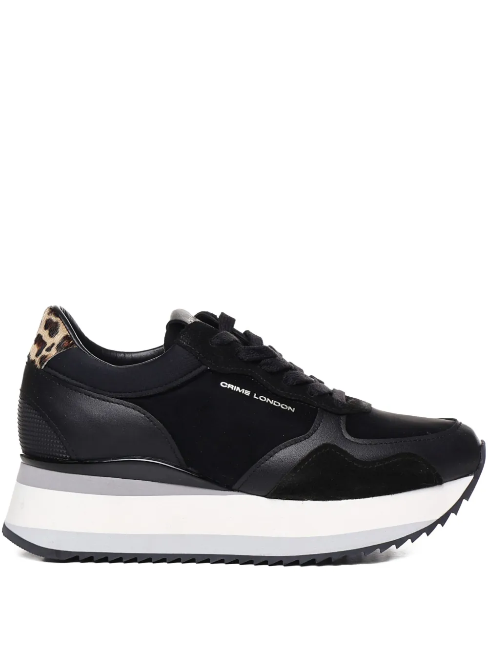 Crime London Leopard-print Detail Platform Sneakers
