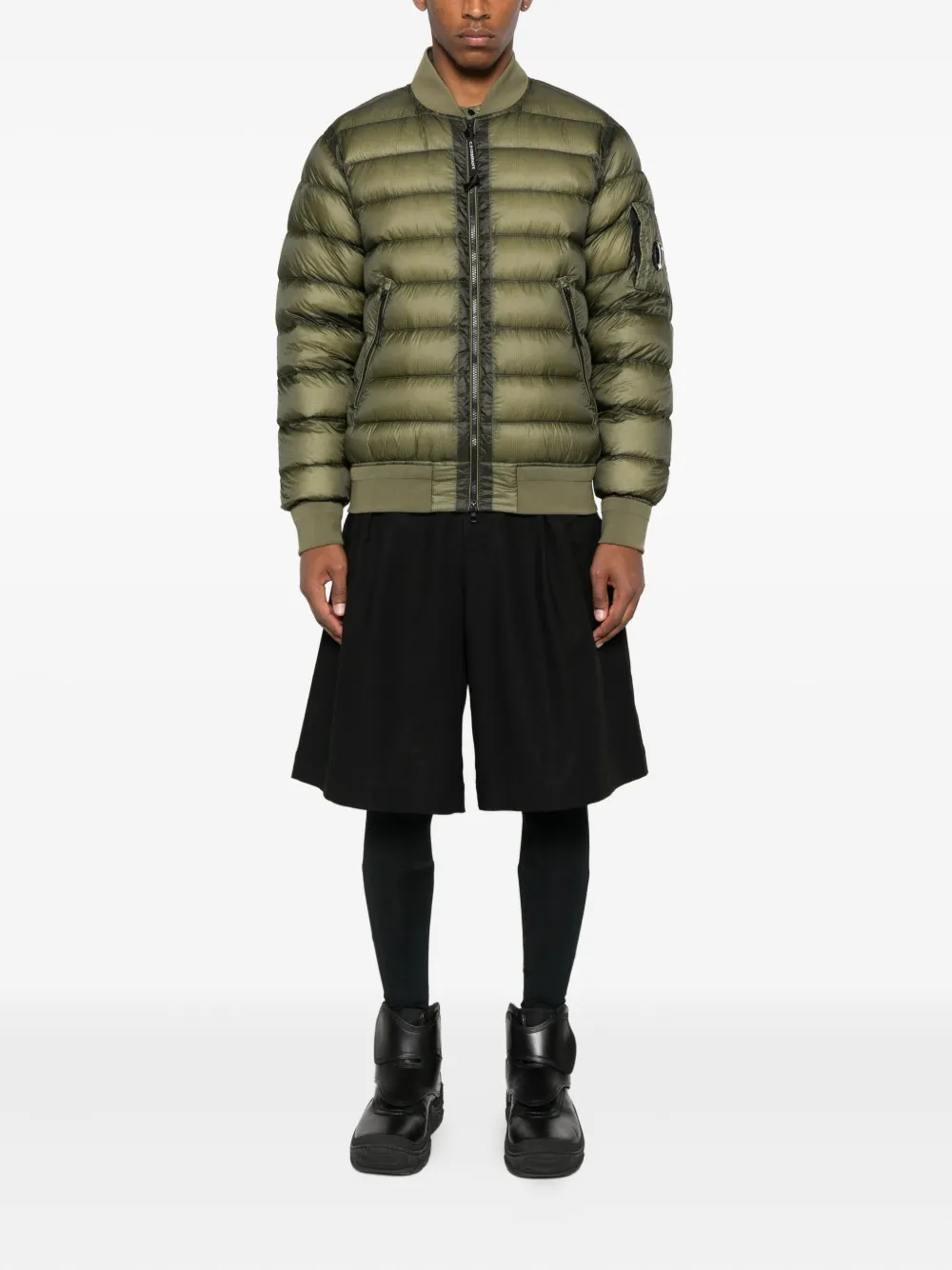 C.P. Company D.D. Shell padded bomber jacket Groen