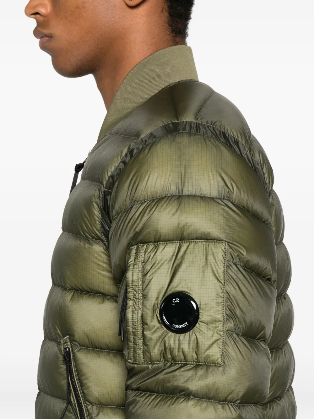 C.P. Company D.D. Shell padded bomber jacket Groen